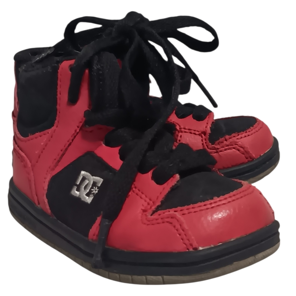 DC Kids Bold Red and Black Sneakers